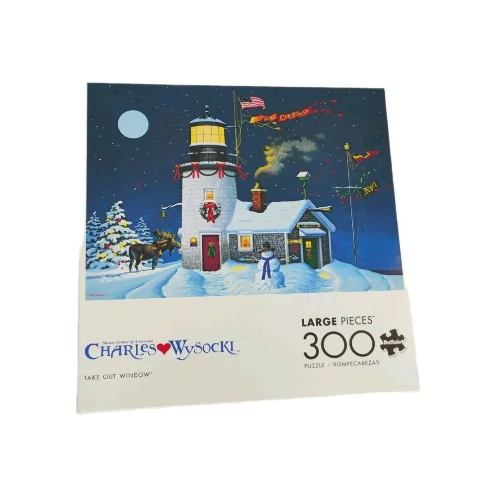 Take Out Window 300 Piece Jigsaw Puzzle Charles Wysocki by Buffalo Games Sealed
